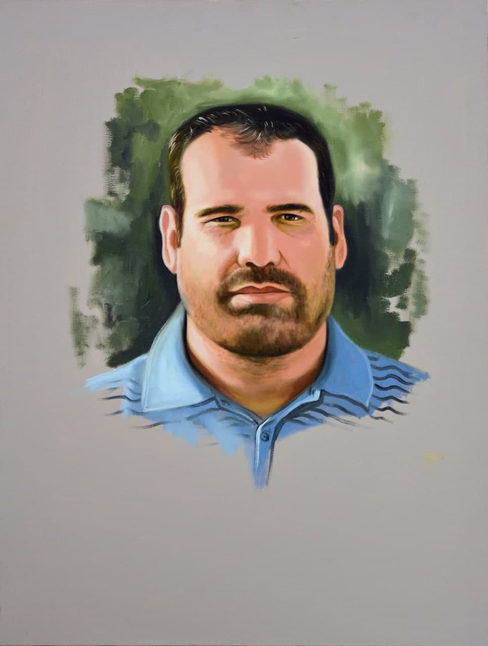نقاشی چهره شهید محمد غلامی